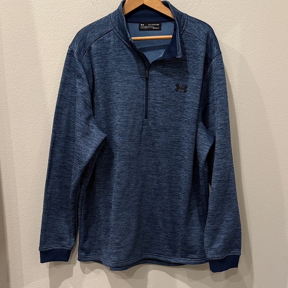 Under Armour Men’s Navy Heather Quarter-Zip Top Size‎ XXL